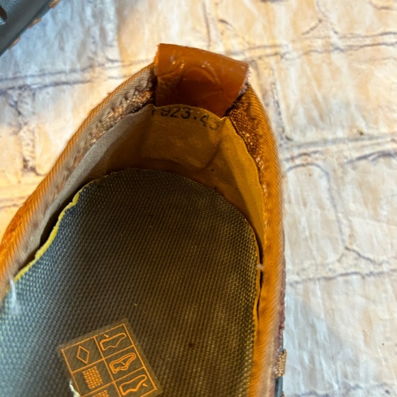 TASOGEN LEATHER BREATHABLE MESH WALKING HONEYCOMB MENS CARMEL LOAFERS - Picture 6 of 9